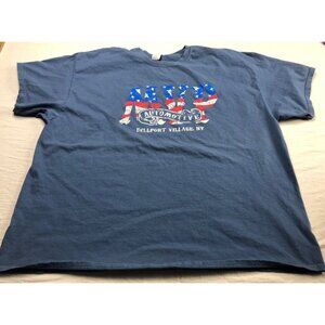 Gildan Ultra Cotton MVP Automotive Bellport Village NY T Shirt Blue Size 3XL